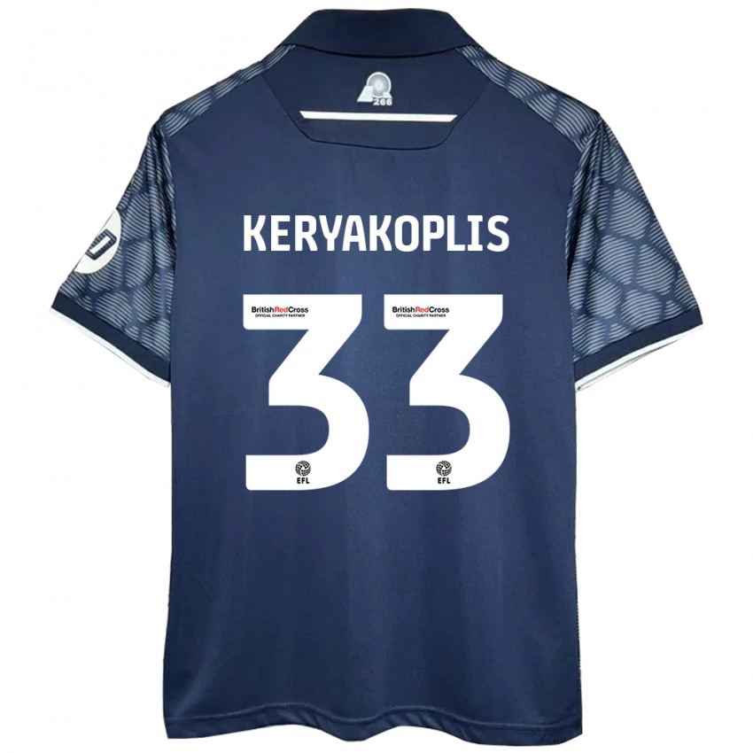 Kinderen Hannah Keryakoplis #33 Zwart Uitshirt Uittenue 2024/25 T-Shirt België