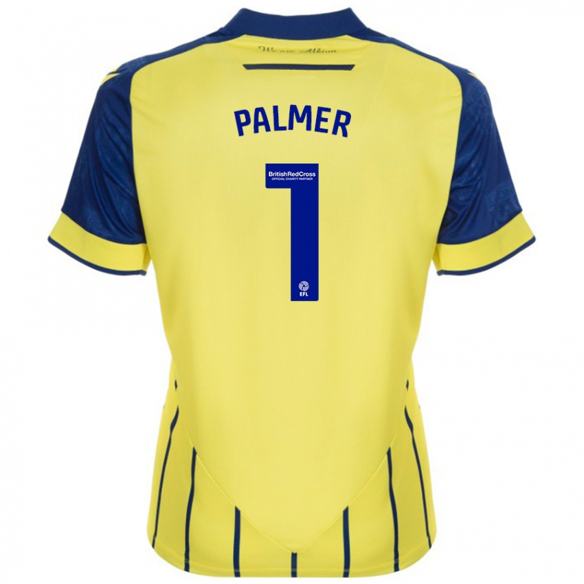 Kinderen Alex Palmer #1 Geel Blauw Uitshirt Uittenue 2024/25 T-Shirt België