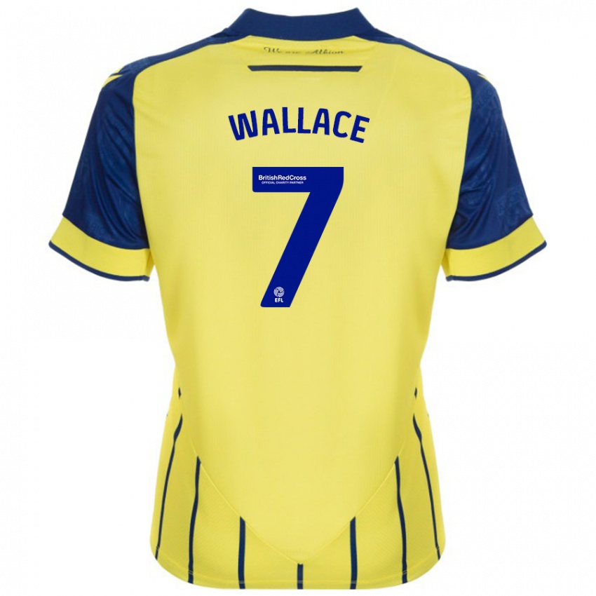 Kinderen Jed Wallace #7 Geel Blauw Uitshirt Uittenue 2024/25 T-Shirt België