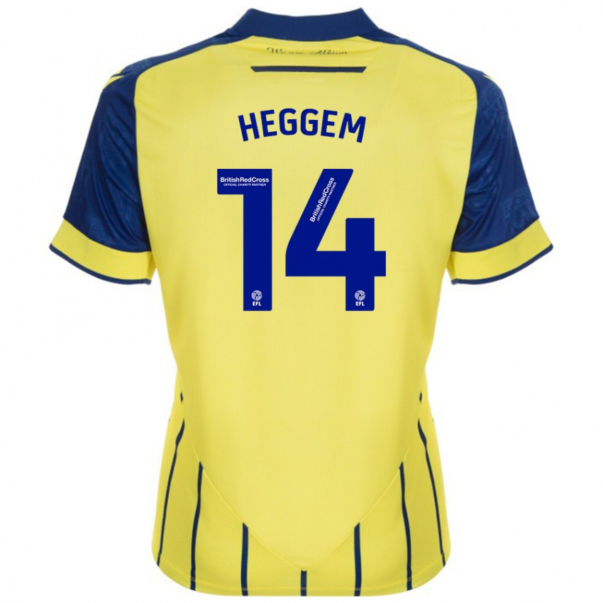 Kinderen Torbjørn Heggem #14 Geel Blauw Uitshirt Uittenue 2024/25 T-Shirt België