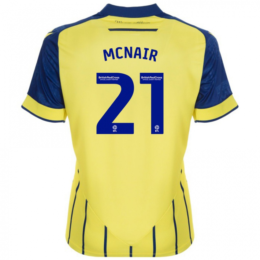 Kinderen Paddy Mcnair #21 Geel Blauw Uitshirt Uittenue 2024/25 T-Shirt België