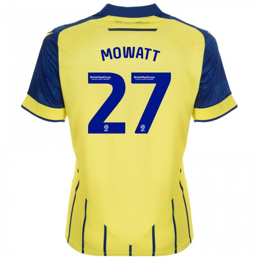 Kinderen Alex Mowatt #27 Geel Blauw Uitshirt Uittenue 2024/25 T-Shirt België