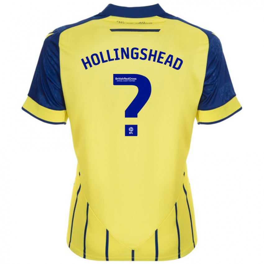 Kinderen Ronnie Hollingshead #0 Geel Blauw Uitshirt Uittenue 2024/25 T-Shirt België