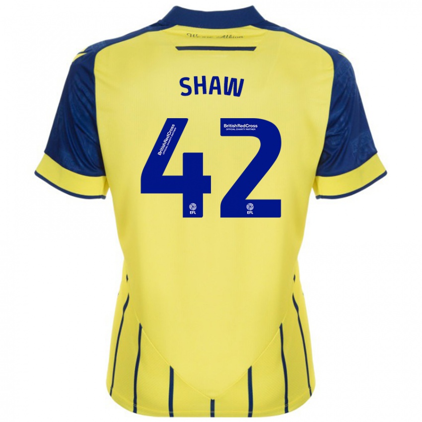 Kinderen Josh Shaw #42 Geel Blauw Uitshirt Uittenue 2024/25 T-Shirt België