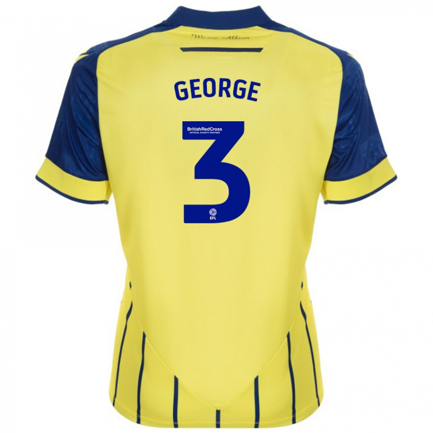 Kinderen Hannah George #3 Geel Blauw Uitshirt Uittenue 2024/25 T-Shirt België