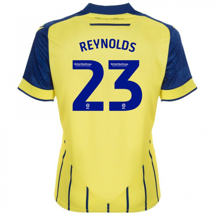 Kinderen Taylor Reynolds #23 Geel Blauw Uitshirt Uittenue 2024/25 T-Shirt België