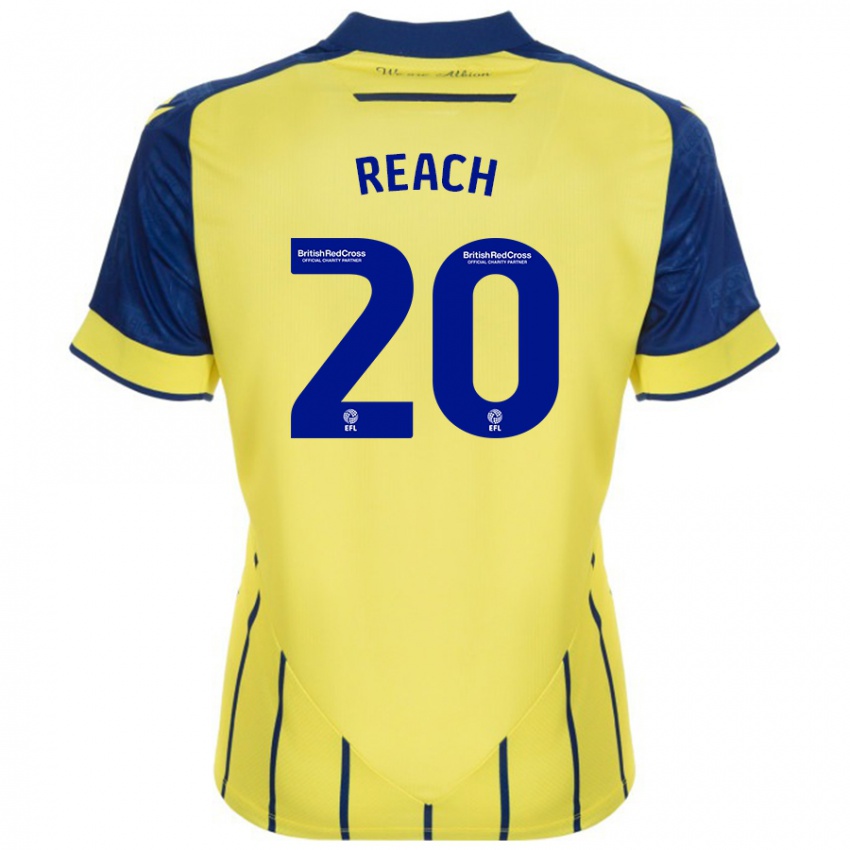 Kinderen Adam Reach #20 Geel Blauw Uitshirt Uittenue 2024/25 T-Shirt België