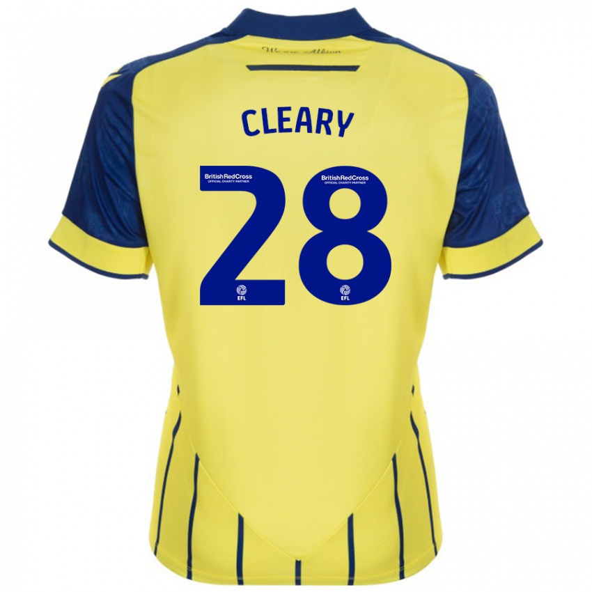 Kinderen Reyes Cleary #28 Geel Blauw Uitshirt Uittenue 2024/25 T-Shirt België