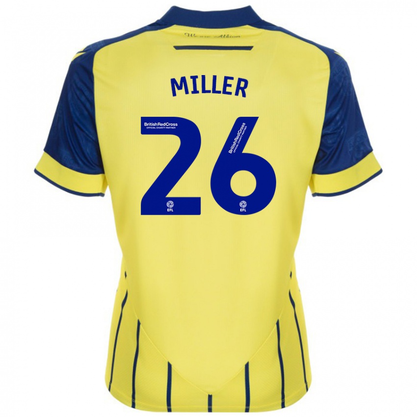 Kinderen Nna Miller #26 Geel Blauw Uitshirt Uittenue 2024/25 T-Shirt België