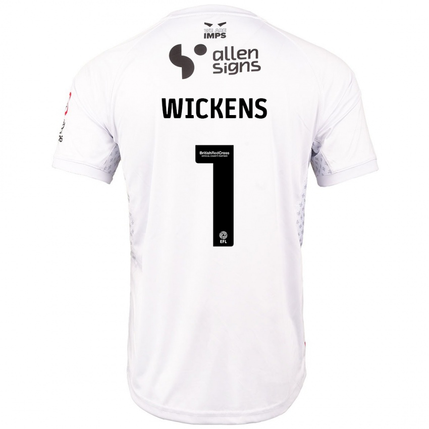 Kinderen George Wickens #1 Rood Wit Uitshirt Uittenue 2024/25 T-Shirt België