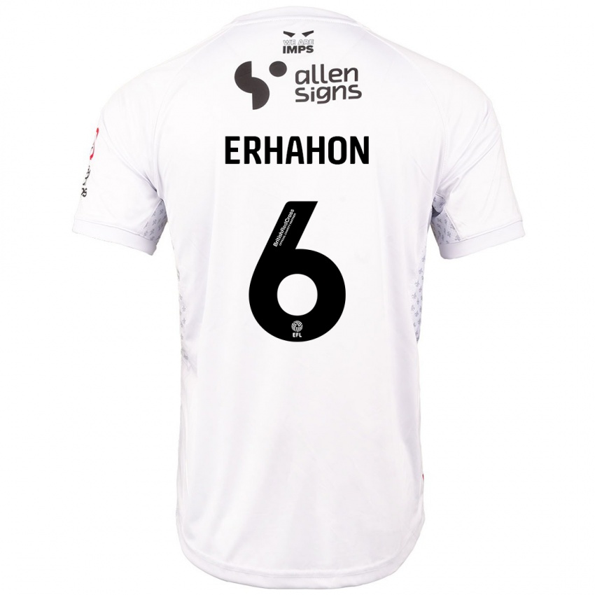 Kinderen Ethan Erhahon #6 Rood Wit Uitshirt Uittenue 2024/25 T-Shirt België