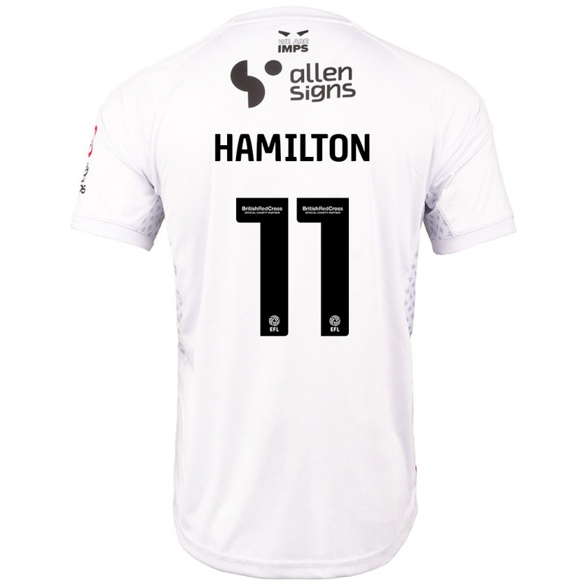 Kinderen Ethan Hamilton #11 Rood Wit Uitshirt Uittenue 2024/25 T-Shirt België