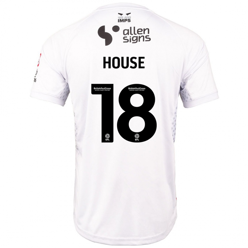 Kinderen Ben House #18 Rood Wit Uitshirt Uittenue 2024/25 T-Shirt België