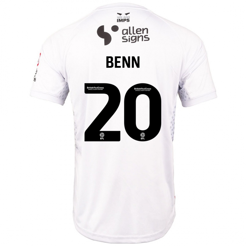 Kinderen Jay Benn #20 Rood Wit Uitshirt Uittenue 2024/25 T-Shirt België