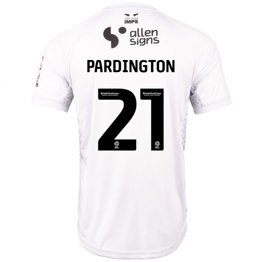 Kinderen Jamie Pardington #21 Rood Wit Uitshirt Uittenue 2024/25 T-Shirt België