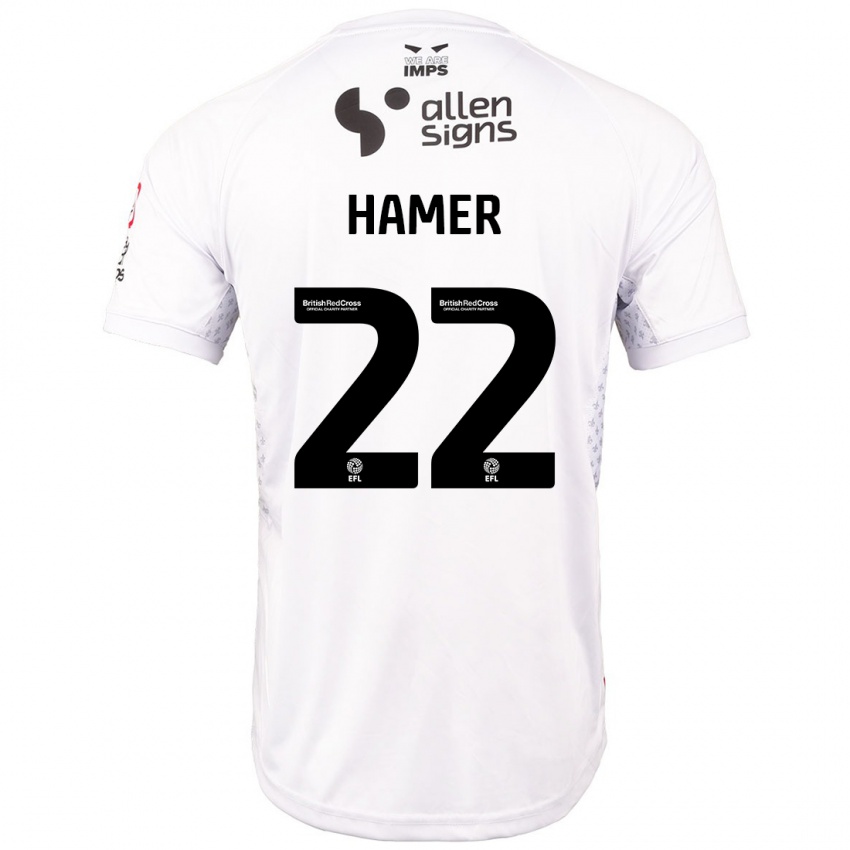 Kinderen Tom Hamer #22 Rood Wit Uitshirt Uittenue 2024/25 T-Shirt België