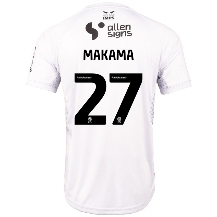 Kinderen Jovon Makama #27 Rood Wit Uitshirt Uittenue 2024/25 T-Shirt België