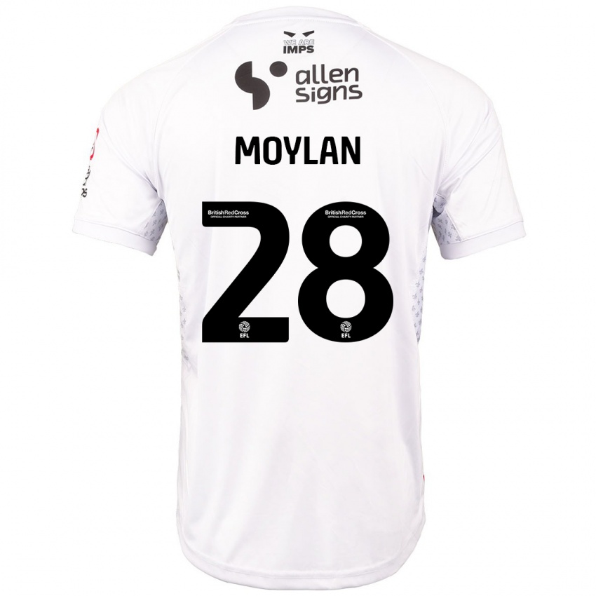 Kinderen Jack Moylan #28 Rood Wit Uitshirt Uittenue 2024/25 T-Shirt België