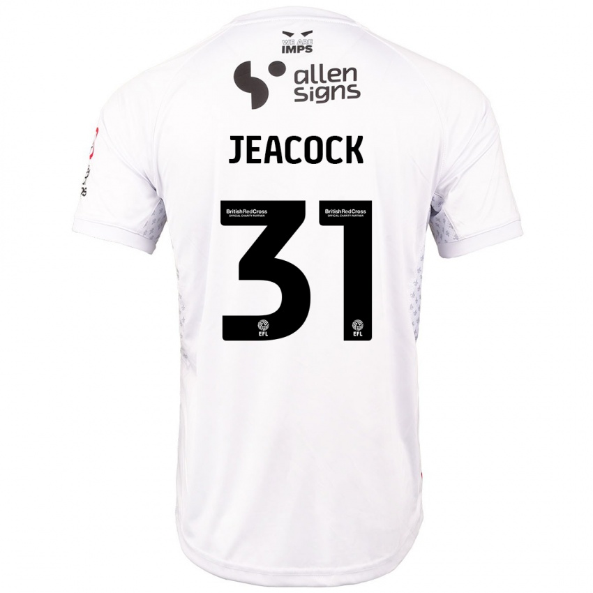 Kinderen Zach Jeacock #31 Rood Wit Uitshirt Uittenue 2024/25 T-Shirt België