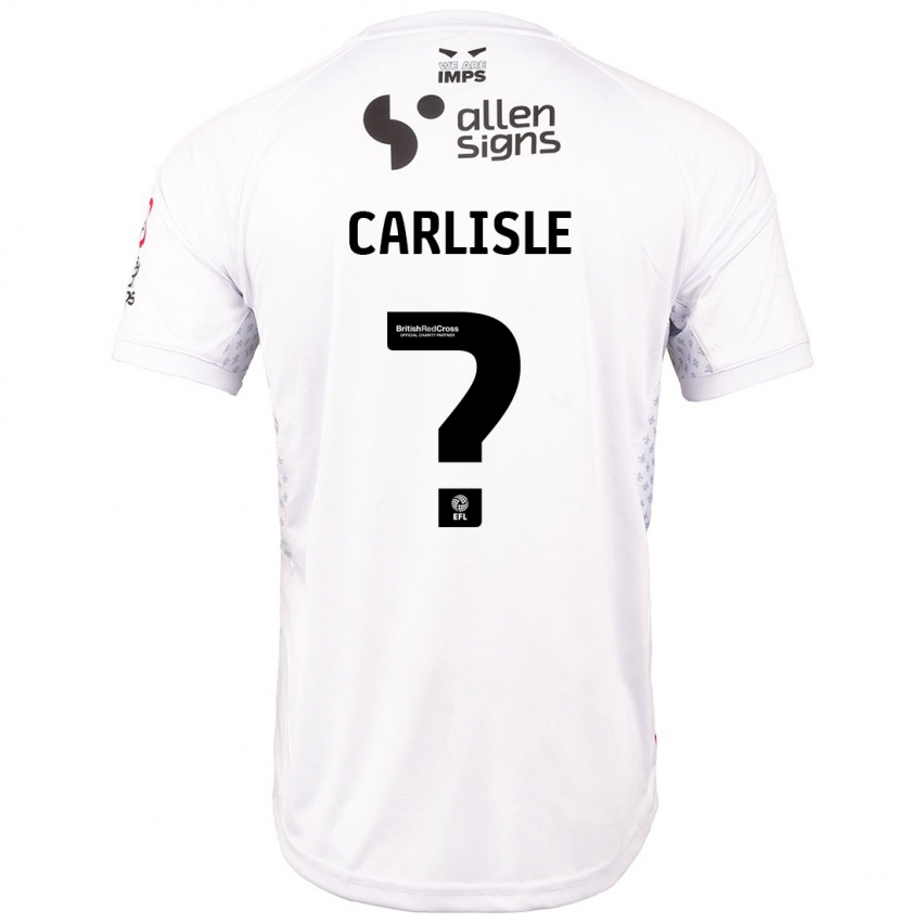 Kinderen Charlie Carlisle #0 Rood Wit Uitshirt Uittenue 2024/25 T-Shirt België