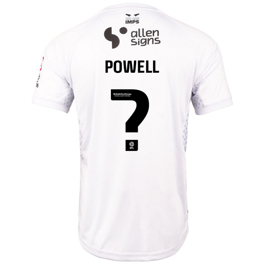 Kinderen Darryl Powell #0 Rood Wit Uitshirt Uittenue 2024/25 T-Shirt België