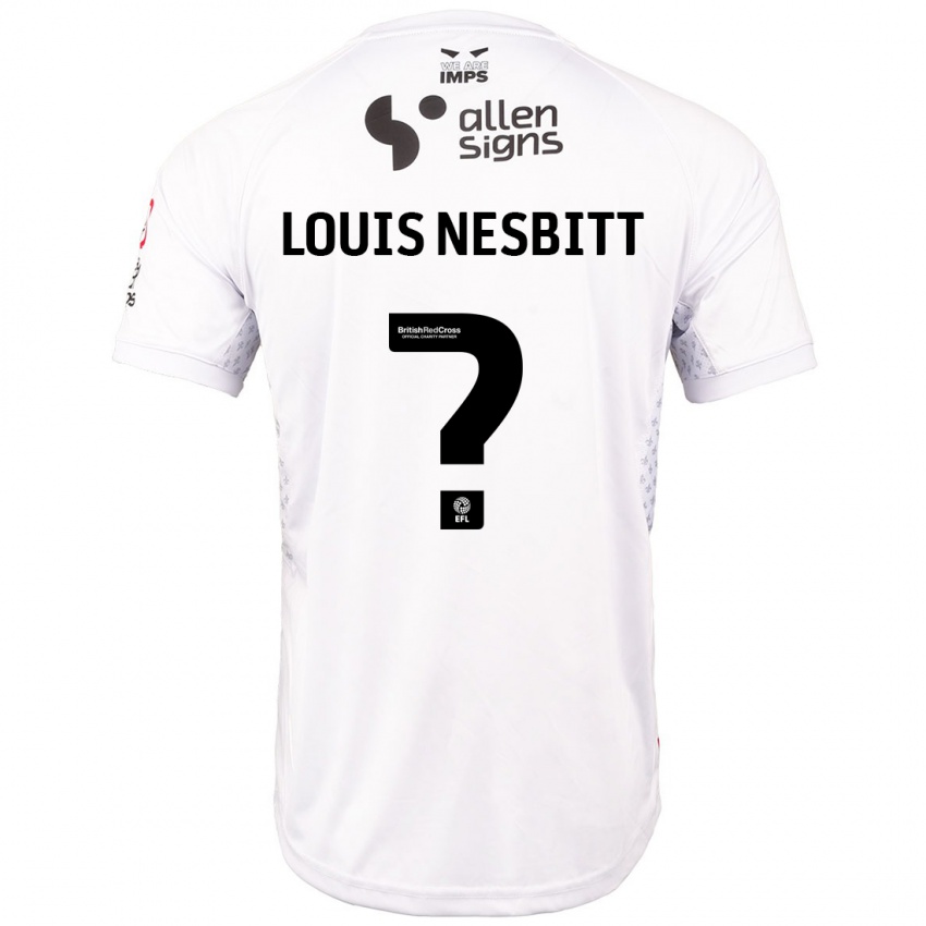 Kinderen Louis Nesbitt #0 Rood Wit Uitshirt Uittenue 2024/25 T-Shirt België