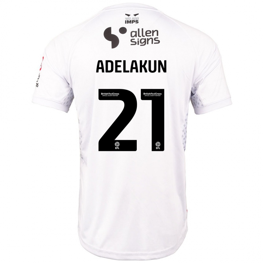 Kinder Hakeeb Adelakun #21 Rot Weiß Auswärtstrikot Trikot 2024/25 T-Shirt Belgien