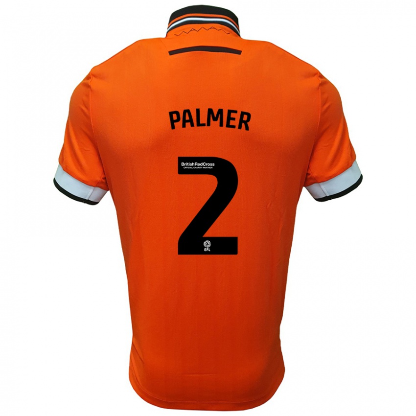 Kinderen Liam Palmer #2 Oranje Wit Uitshirt Uittenue 2024/25 T-Shirt België