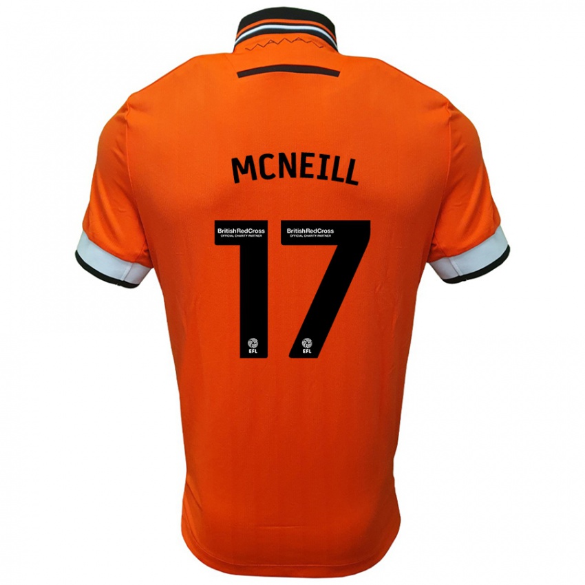 Enfant Maillot Charlie Mcneill #17 Orange Blanc Tenues Extérieur 2024/25 T-Shirt Belgique