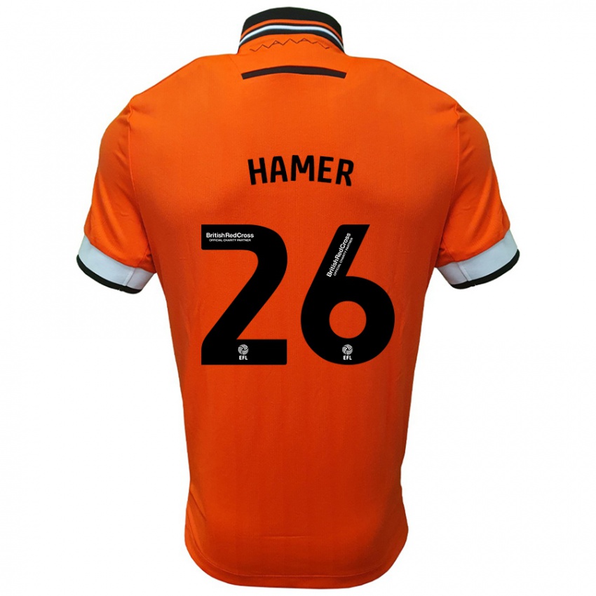 Enfant Maillot Ben Hamer #26 Orange Blanc Tenues Extérieur 2024/25 T-Shirt Belgique