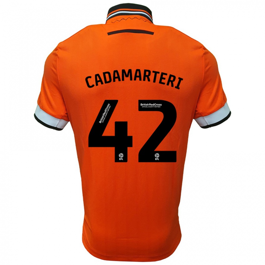 Kinderen Bailey Cadamarteri #42 Oranje Wit Uitshirt Uittenue 2024/25 T-Shirt België