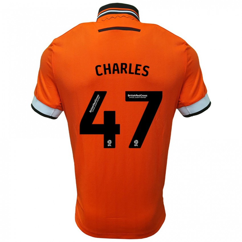 Enfant Maillot Pierce Charles #47 Orange Blanc Tenues Extérieur 2024/25 T-Shirt Belgique