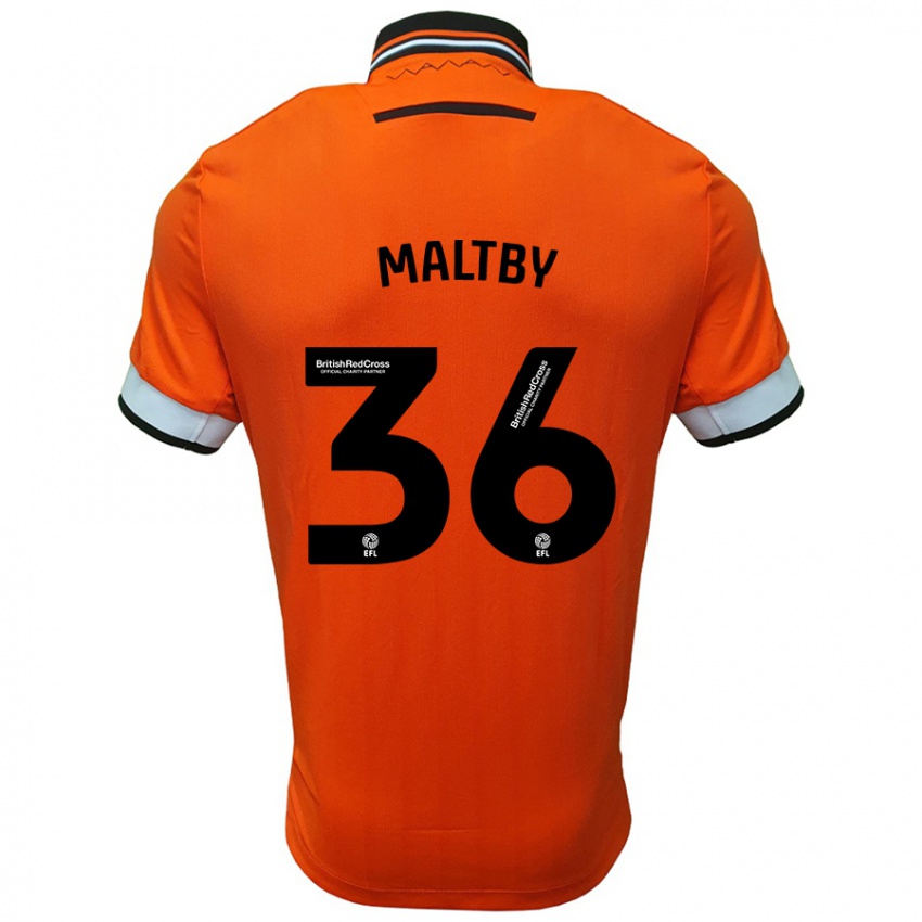 Enfant Maillot Mackenzie Maltby #36 Orange Blanc Tenues Extérieur 2024/25 T-Shirt Belgique