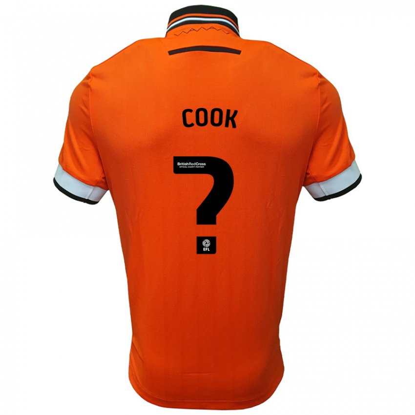 Enfant Maillot Luke Cook #0 Orange Blanc Tenues Extérieur 2024/25 T-Shirt Belgique