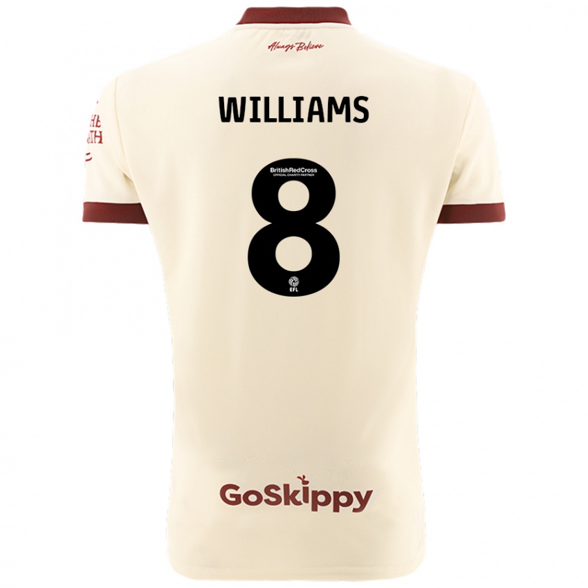 Kinderen Joe Williams #8 Crèmewit Uitshirt Uittenue 2024/25 T-Shirt België