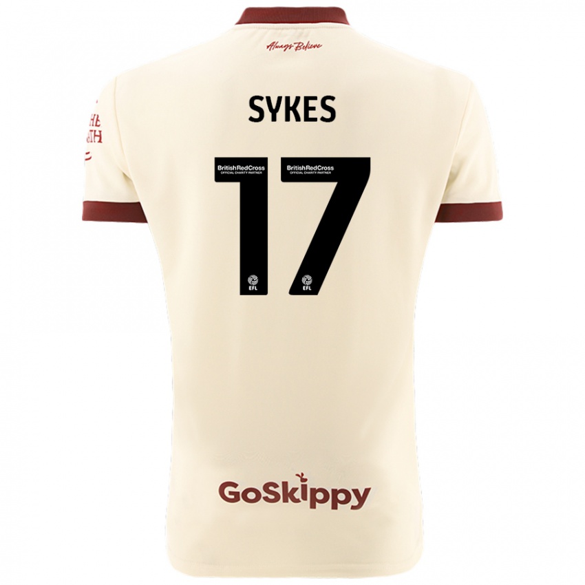 Kinderen Mark Sykes #17 Crèmewit Uitshirt Uittenue 2024/25 T-Shirt België