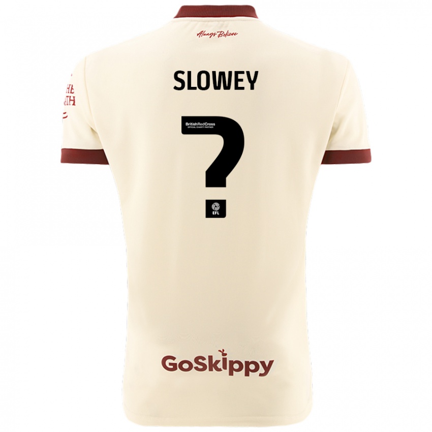 Kinderen Josh Campbell-Slowey #0 Crèmewit Uitshirt Uittenue 2024/25 T-Shirt België