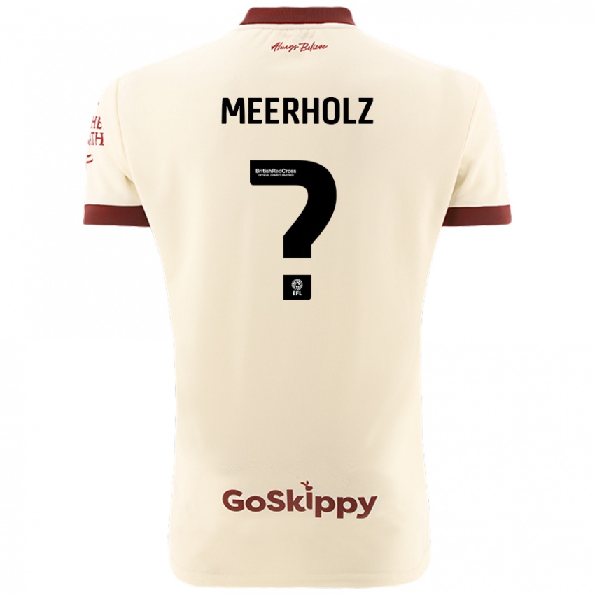 Kinderen Jed Meerholz #0 Crèmewit Uitshirt Uittenue 2024/25 T-Shirt België