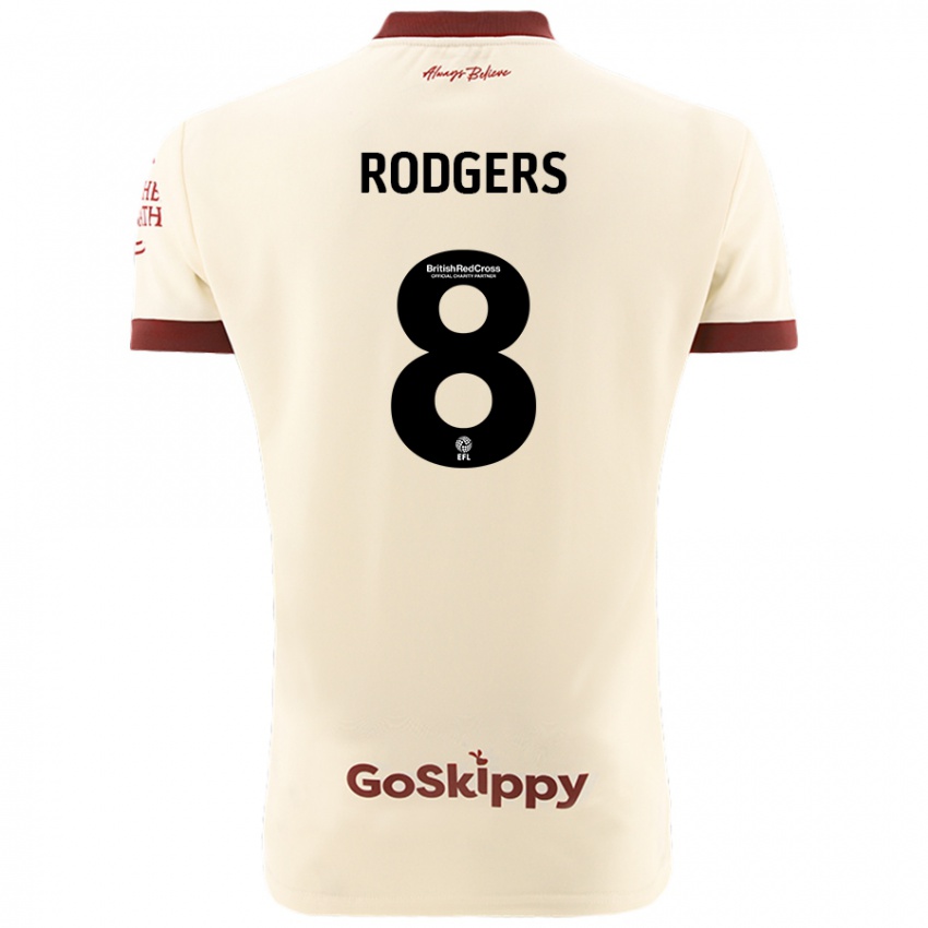 Kinderen Amy Rodgers #8 Crèmewit Uitshirt Uittenue 2024/25 T-Shirt België