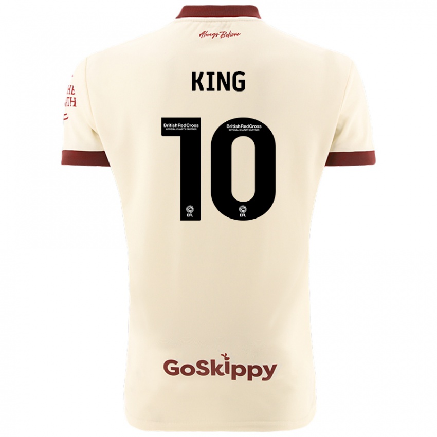 Kinderen Andy King #10 Crèmewit Uitshirt Uittenue 2024/25 T-Shirt België