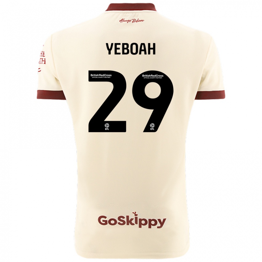 Kinderen Ephraim Yeboah #29 Crèmewit Uitshirt Uittenue 2024/25 T-Shirt België