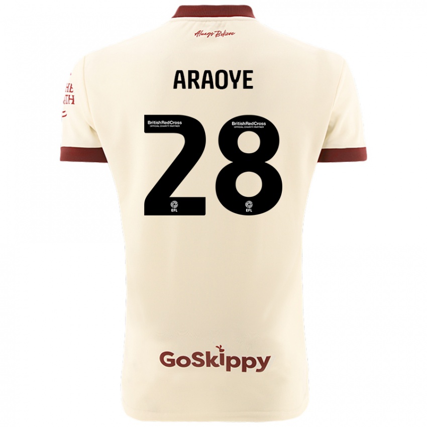 Kinderen Raphael Araoye #28 Crèmewit Uitshirt Uittenue 2024/25 T-Shirt België