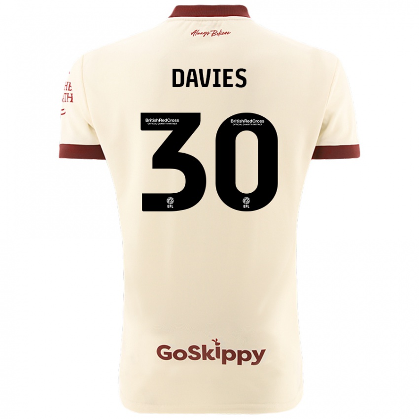 Kinderen Yasmin Davies #30 Crèmewit Uitshirt Uittenue 2024/25 T-Shirt België