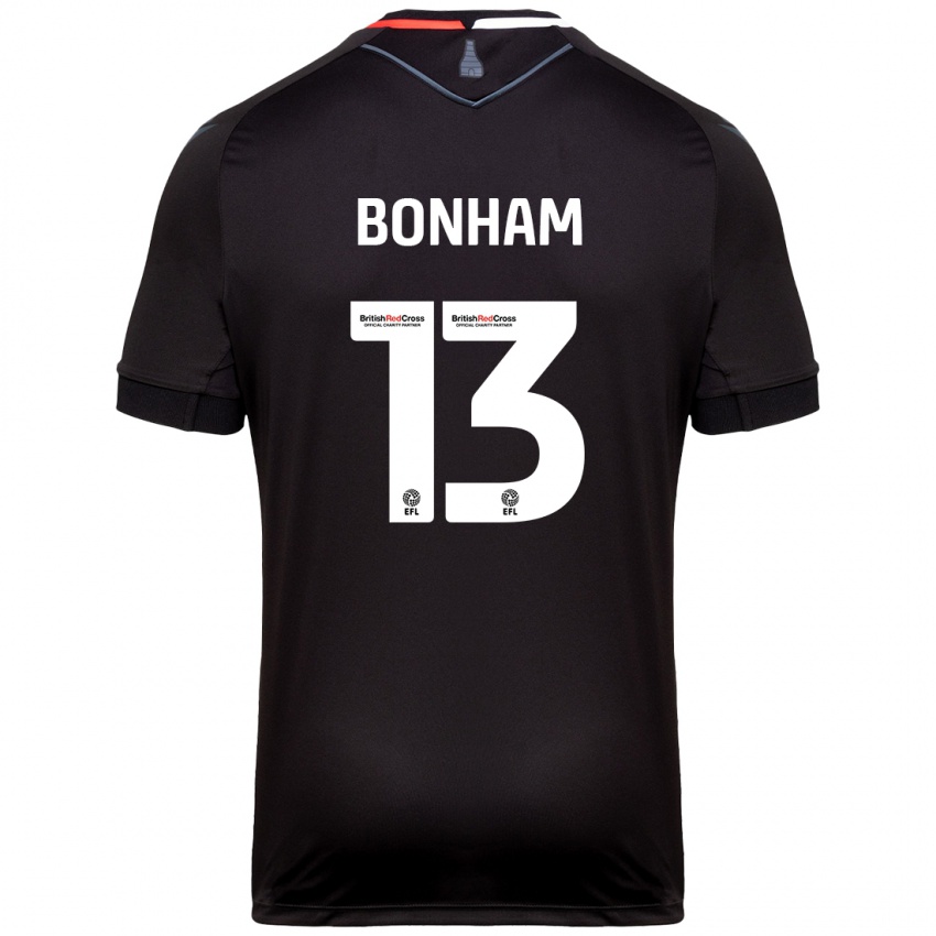 Kinder Jack Bonham #13 Schwarz Auswärtstrikot Trikot 2024/25 T-Shirt Belgien