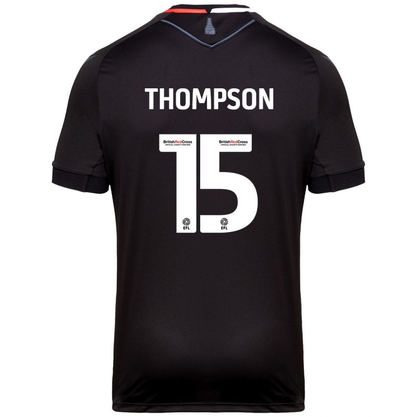 Kinderen Jordan Thompson #15 Zwart Uitshirt Uittenue 2024/25 T-Shirt België