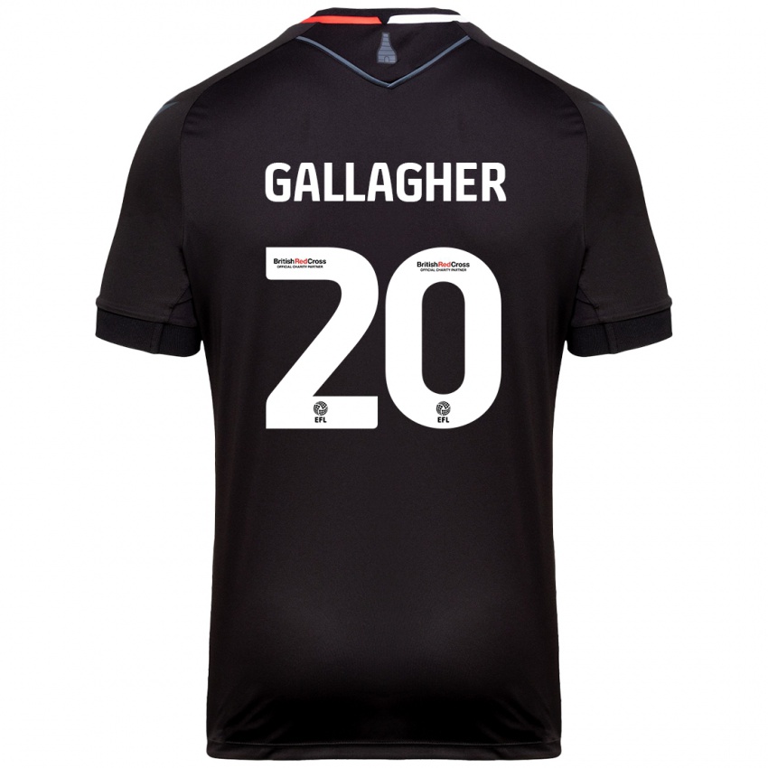 Enfant Maillot Sam Gallagher #20 Noir Tenues Extérieur 2024/25 T-Shirt Belgique