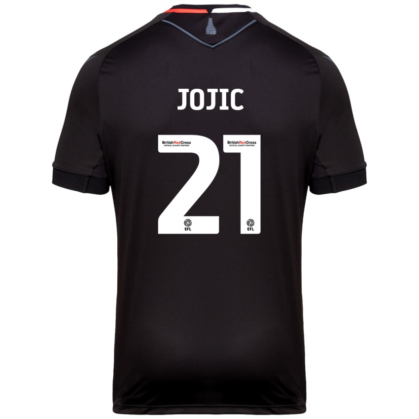 Kinderen Nikola Jojic #21 Zwart Uitshirt Uittenue 2024/25 T-Shirt België