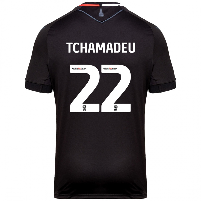 Kinderen Junior Tchamadeu #22 Zwart Uitshirt Uittenue 2024/25 T-Shirt België