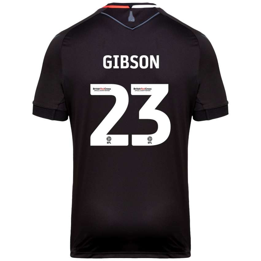 Enfant Maillot Ben Gibson #23 Noir Tenues Extérieur 2024/25 T-Shirt Belgique