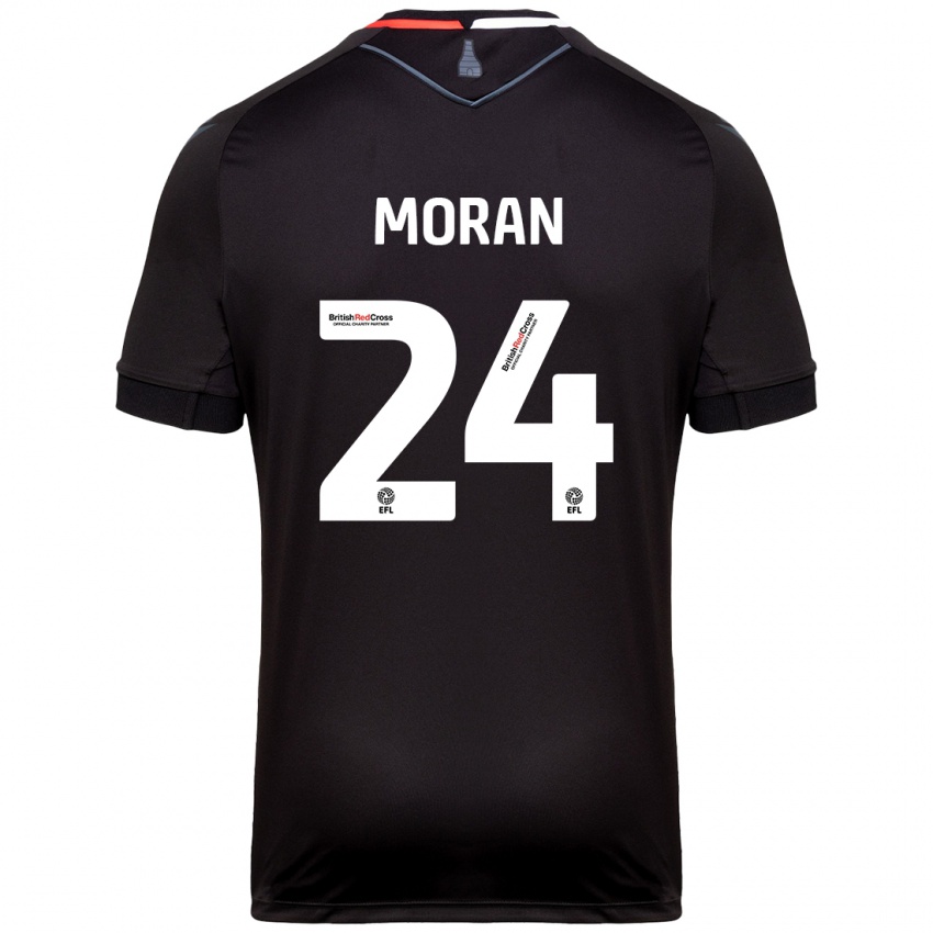 Enfant Maillot Andrew Moran #24 Noir Tenues Extérieur 2024/25 T-Shirt Belgique